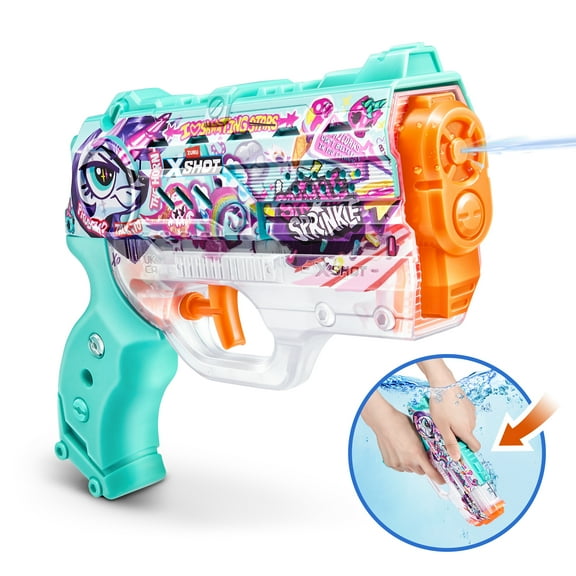 XSHOT Water Fast-Fill Skins Nano Unicorn Water Blaster Toy for Summer, for Ages 5 