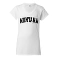 thumbnail image 2 of Wild Bobby State of Montana College Style Women Standard V-Neck Tee, 2 of 6