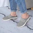 thumbnail image 2 of Slippers Ladies Summer Fashion Solid Color Fine Mesh Wrapped Toe Slippers Non Slip Beach Womens Sandals Grey 43, 2 of 5