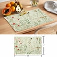 thumbnail image 6 of Vintage Botanical Placemats Set of 8 Summer Birds Spring Floral Pastoral Place Mats Indoor Wipeable Table Mats Washable Cloth Dining Table Placemats for Kitchen Holiday Party Home Decor 13x19 Inch, 6 of 9