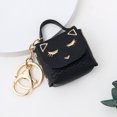 thumbnail image 3 of Llavero de cuero con forma de cabeza de gato para monedero, bolso de coche, llavero para pareja, colgante pequeño, 3 of 4