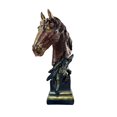 thumbnail image 3 of Estatua de cabeza de caballo, escultura animal, artesanía de resina, figura artística, adorno de escritorio, figura decorativa para decoración del Rojo, 3 of 8