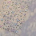 thumbnail image 6 of Chic Butterfly 5D Bowknot Ribbon Knot Love Heart Stars Totem Nail Art Sticker Hot Stamping Gold Sliver Adhesive Manicure Decals, 6 of 10