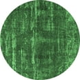 thumbnail image 1 of Ahgly Company Indoor Round Oriental Emerald Green Industrial Area Rugs, 4' Round, 1 of 4