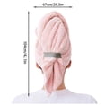 thumbnail image 4 of Large Microfiber Hair Towel Wrap for Women, Anti Frizz Hair Drying Towel with Elastic Strap, Fast Dry | Super Absorbent | Quick Dry Hair Turban for Wet, Curly, Long & Thick Hair, 4 of 4