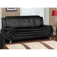 thumbnail image 4 of Home Square 2-Piece Set with Faux Leather Sofa and Club Chair in Black, 4 of 13