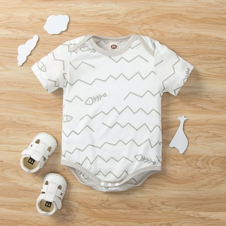 

NIUREDLTD Toddler Kids Girls Boys Cartoon Prints Short Sleeves Romper Jumpsuit Cloths