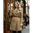 thumbnail image 5 of Maikun Women Wide Belts for Ladies Thick Suede Belt with Gold Buckle Brown Belt for Women, 5 of 5
