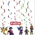 thumbnail image 3 of 60pcs Roblox Party Decoration Set Banners Balloon Cake Toppers Swirls, 3 of 5