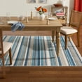 thumbnail image 2 of TOWN & COUNTRY EVERYDAY Rio Multicolor Stripe Indoor Outdoor Area Rug, UV Fade Resistant, High-Low Pile, Blue/Multi, 7'10"x10'2", 2 of 13
