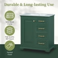 thumbnail image 6 of Harper & Bright Designs 30" Bathroom Vanity with Sink Set, Bathroom Combo Cabinet Undermount Sink with 3 Storage Drawers and Door, Green, 6 of 17