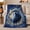 Cloud Wreath Cats, variant on Starry Crescent Moon Black White Cats Celestial Fantasy, Peaceful Pet Portrait Pattern, Warm Flannel Blanket for Living Room and Reading Nook, Cat Lovers Friendship Gift, Pet Lover Home Decor