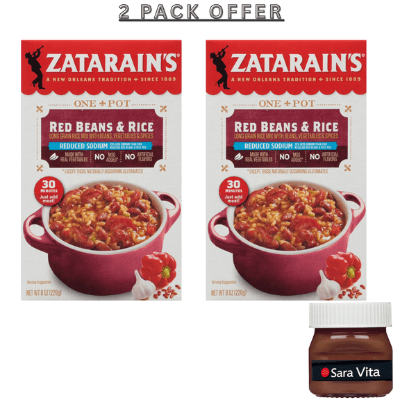 Zatarain's No Artificial Flavors Reduced Sodium Red Beans & Rice Mix, 8.0 oz Box
