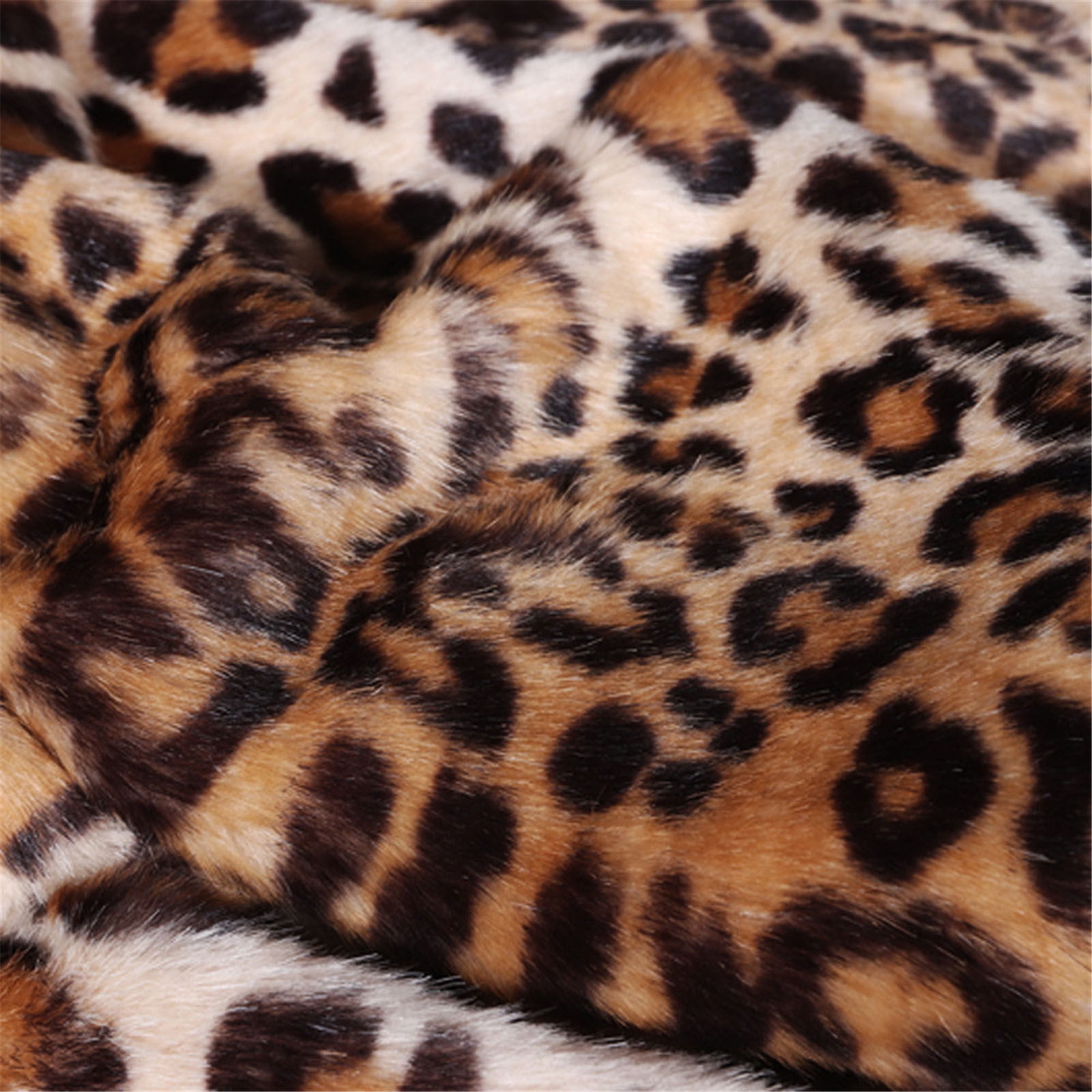 ジャケット・アウター vintage leopard design far long coat DeHolifer Womens Winter Coats Leopard Print Fleece Cardigan