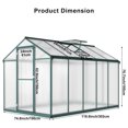 thumbnail image 7 of Aoile Green Houses for Outside, 10' x 6.25' Heavy Duty Walk in Greenhouses with Rooftop Vent & Lockable Door for Patio, Backyard, Garden, 7 of 7