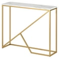 thumbnail image 6 of Evelyn&Zoe Stella 36" Wide Console Table with Faux Marble Top, Brass, 6 of 7