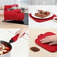 thumbnail image 4 of Unique Bargains Silicone Cotton Heat-Resistant 2 Pcs Kitchen Mitts Red 11.8x6.7inch, 4 of 7