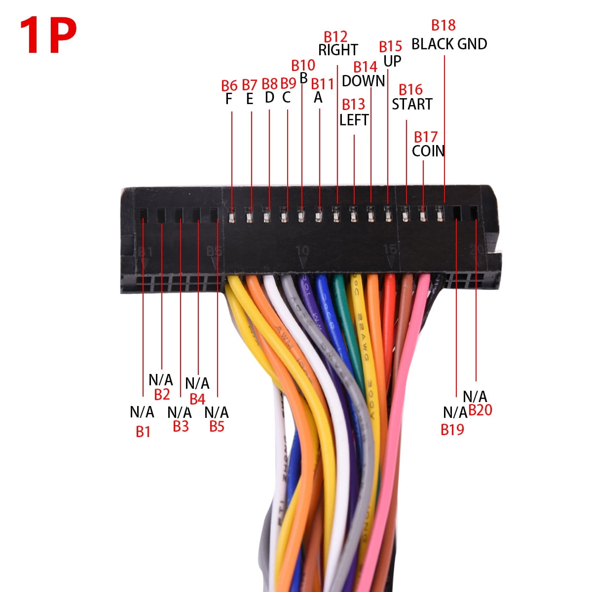 1 * Console Board 2 Players Machine Harness Wiring Cable Arcade Parts Edition 20Pin*2 For Pandora's Box Walmart.com