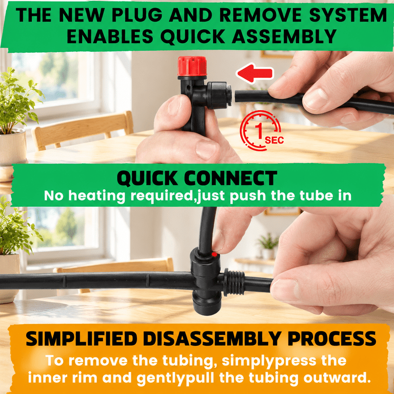 Red 60 Quick-Connect Drip Irrigation Emitters for 1/4