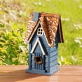 thumbnail image 2 of Casita de Pájaros de Madera Colgante Glitzhome GH90096 Azul 17x14x31 cm, 2 of 7