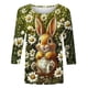 thumbnail image 5 of TaTaai Women's Easter Printed Pullover Top Round Neck 3/4 Sleeve Loose Fit Casual Holiday Spring Festival T-Shirt Everyday Blouse Gift, 5 of 5
