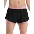 thumbnail image 1 of TTAO Kids Girls Double-Layer Athletic Shorts  Elastic Waist Contrasting Bottoms for Exercise & Running Pink 12, 1 of 5
