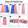 thumbnail image 7 of Three Donkeys Foldable Outdoor Picnic & Beach Blanket - Waterproof, Machine Washable, Extra Large 80" x 80", 7 of 7