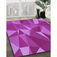 thumbnail image 3 of Ahgly Company Machine Washable Indoor Rectangle Transitional Fuchsia or Magenta Purple Area Rugs, 7' x 10', 3 of 7