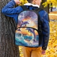 thumbnail image 3 of FOR U DESIGNS Dolphin School Backpack for Girls 8-10 with Lunch Bag Blue Ocean Book Bag for Kids 4 in 1 Elementary School Bag Set Lunch Box Pencil Bag Water Bottle Bag Children Bookbag Grade 3-5, 3 of 7