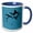 Blue/White, variant on 3drose, Seagull Bird Flock Scavenging Black Silhouette, 11oz Mug