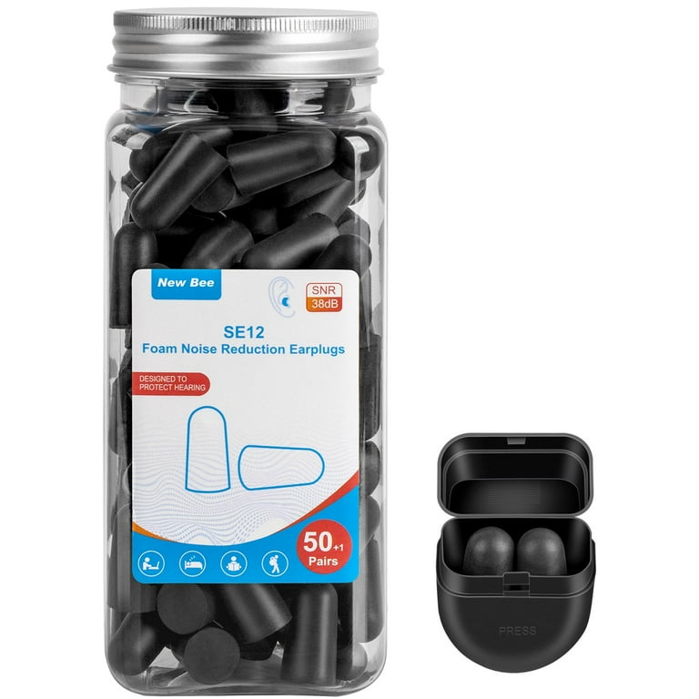 New Bee Soft Foam Adult Noise Reduction Soft Foam Earplugs