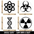 thumbnail image 2 of Science Symbols Atom DNA Biohazard Radiation Rubber Stamp Set for Scrapbooking Crafting Stamping - Medium 1 Inch, 2 of 7