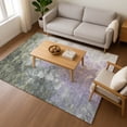 thumbnail image 7 of Addison Rugs Mayfield Premium Machine Washable Transitional Abstract Lavender Rectangle Rug, 10' X 14' Machine Washable Transitional Abstract Lavender Oversized Sherpa Throw Blanket, 7 of 7