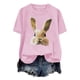 thumbnail image 4 of Tops de Cuello Alto para las Mujeres Amante Impreso Camiseta Cuello Redondo Manga Corta, Poliéster Spandex, 4 of 7