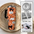 thumbnail image 2 of 40 Oz Halloween Cat Tumbler With Handle and Straw, Cute Black Cats Stainless Steel Double Walled Vacuum Insulated Cup, 2 of 8