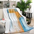 thumbnail image 2 of Soft Flannel Throw Blanket Graffiti Art Blanket for Sofa Bedroom Teal Cozy Warmth Throw Blanket for All Seasons Throw Blanker for Kid Girl Woman 50x60in, 2 of 5