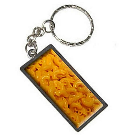 Mac N Cheese Macaroni And Keychain Key Chain Ring