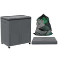thumbnail image 7 of Minekkyes 120 L Plastic Divided Laundry Hamper with Removable Bags, 2-Section Dirty Clothes Laundry Basket with Wheels, Collapsible Lidded Laundry Organizer, Gray, 7 of 7