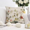 thumbnail image 3 of Flowers Pillow Covers Square Pillow Covers,Soft Pillow Cas Covers,linen Pillowcases Double-sided Printing for Sofa Couch Outdoor Decor,Decorative Set Of 2,16x16 Inches, 3 of 7