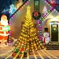thumbnail image 6 of NITIDSKY Waterfall Christmas Lights,198 LED USB Operated Outdoor Christmas Tree Lights,Warm White, 6 of 7