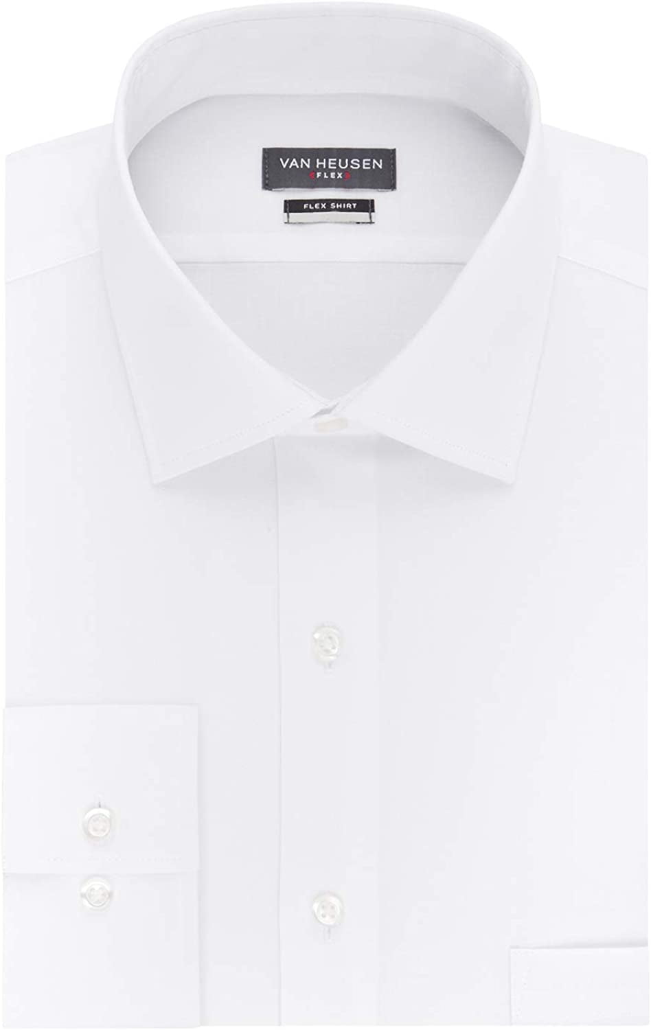 Van Heusen Men's FIT Dress Shirt Flex Collar Stretch Solid (Big and ...