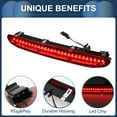 thumbnail image 4 of Luces de freno LED de tercera generación de Unique Bargains para Opel para Vauxhall para Astra J MK 2009-2017, carcasa roja de plástico impermeable, 4 of 7