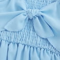 thumbnail image 6 of Lanbubble Girls Dress Blue A-Line Ruffle Sleeve Casual Holiday Summer Dress, 11-12 Years, 6 of 9