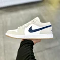 thumbnail image 1 of Jo r-dan 1 Low ‘Midnight Navy Neutral Grey’ (553558-146) Sizes 4Y - 13 BRAND NEW, 1 of 6