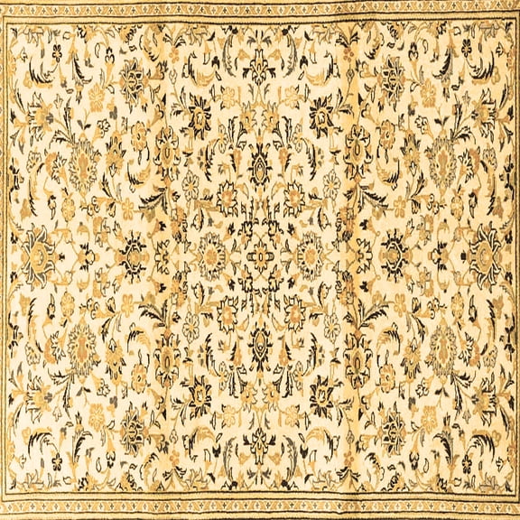Ahgly Company Indoor Square Persian Brown Traditional Area Rugs, 3' Square