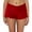 Red, variant on NAFUU Women's Workout Shorts Spring Summer Solid Color Gingham Ruffled Shorts Casual High Waisted Fashion Bottoms Beach Summer Shorts