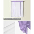 thumbnail image 5 of Purple Tie Up Curtains for Kitchen Bathroom Bedroom Windows 54 Inch Length, Pure Purple Lavender Solid Color Simple Minimalism Art Balloon Drape Curtains Shade Rod Pocket Curtain Panel, 42"x63", 5 of 7