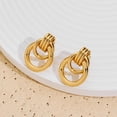 thumbnail image 2 of Gold Geometric Drop Dangle Earrings for Women Long Link Dangle Earrings Jewelry Gift, 2 of 6