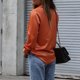 thumbnail image 1 of Blusa De Manga Larga, Dobladillo Irregular, Cuello De Solapa De Un Solo Pecho, Blusa De Manga Larga De Moda, Color Puro Para Cumpleaños ANGGREK Otros, 1 of 6