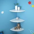 thumbnail image 3 of 3PCS/Set  End Hanging Wall Mount Floating Shelves Corner Bookshelf Display Racks Decoration for Bedroom, 3 of 6